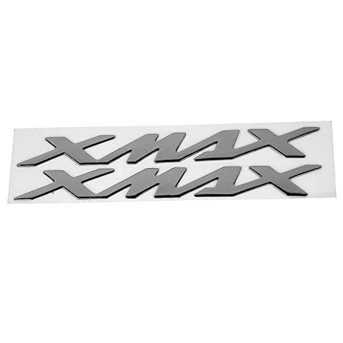 Motorrad-Aufkleber,Paar Motorrad-Emblem-Aufkleber 3-dimensionale Aufkleber, kompatibel mit Yamaha X-MAX XMAX 125 250 400(Silber) von BIKING