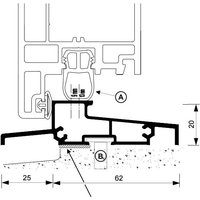 Duval Bilcocq - Türschwelle für PVC-Tür OLT-L2 bilcocq - Weißes pvc - 6.03 m - OLT-L2 von DUVAL BILCOCQ