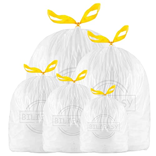 BILIEASY Müllbeutel 50L 13GAL Kordelzug-Müllsäcke Große Starke, unparfümierte Universal-Müllsäcke(50L(60 Stück)) von BILIEASY
