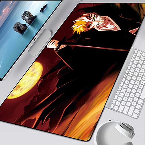 BILIVAN Bleach Anime Gaming-Mauspad, PC-Zubehör, große Verriegelungskante, Schreibtisch-Tastaturmatte, Gamer, Laptop, Tischmatten (1) von BILIVAN