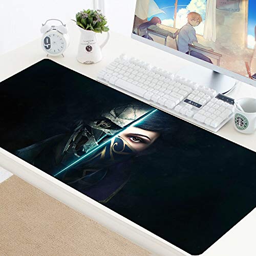 BILIVAN Dishonored Mauspad, XL, Computer-Mauspad, Gaming-Pad-Maus, Spielmatten, großes PC-Schreibtisch-Pad, Gamer, Mause-Pad, Schreibtisch-Mausepad (900 x 400 x 3 mm, 1) von BILIVAN