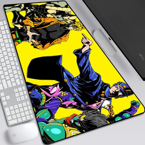 BILIVAN Joseph Jonathan Josda JoJo's Bizarre Adventure Mauspad Overlock-Schreibtischunterlage Tastaturunterlage (700 x 300 mm, 10) von BILIVAN