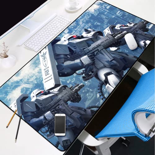 BILIVAN Mobile Suit Gundam Mauspad Anime Surround, Overlock Computer Tastatur Office Game Mouse Desktop Pad (800 x 300 mm, 5) von BILIVAN