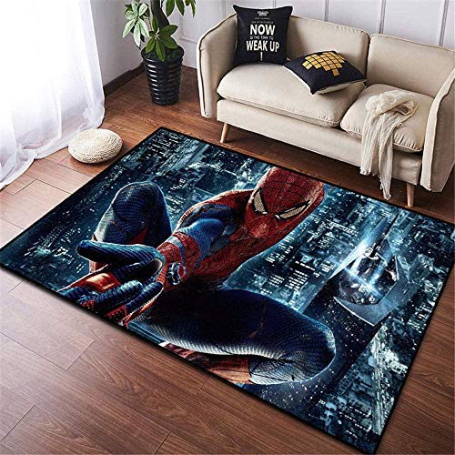 BILIVAN Spiderman-Teppich, europäischer und amerikanischer Stil, rutschfest, Kinderteppich (140 x 200 cm) von BILIVAN