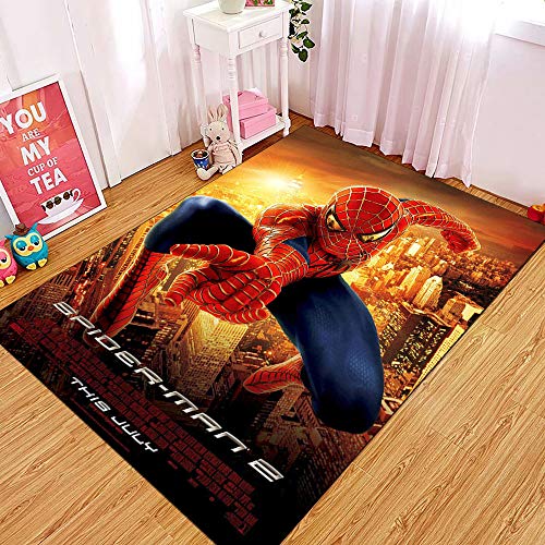BILIVAN Spiderman-Teppich, europäischer und amerikanischer Stil, rutschfest, Kinderteppich (140 x 200 cm) von BILIVAN