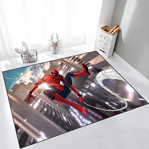 BILIVAN Spiderman-Teppich, europäischer und amerikanischer Stil, rutschfest, Kinderteppich (80 x 120 cm) von BILIVAN