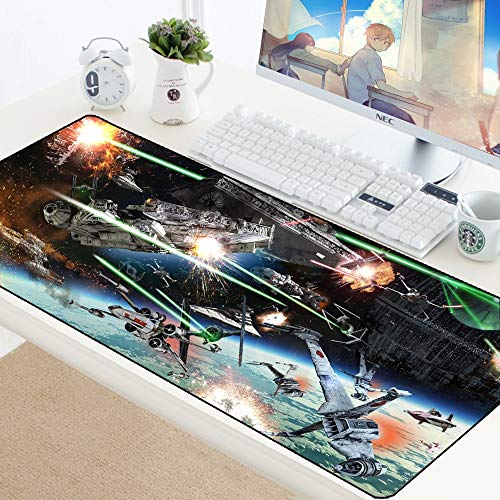BILIVAN Star Wars Mauspad, Gaming-Mauspad, Gamer Matte, Gamer, Computer, Schreibtisch, Padmaus, Tastatur, große Spielmatten zur Tastatur, Mauspads für PC (800 x 300 x 3 mm, 1) von BILIVAN