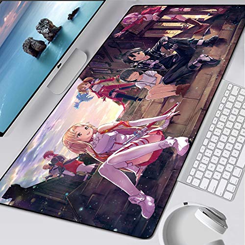 BILIVAN Sword Art Online Gaming-Mauspad, XXL, Gummi, rutschfest, für Gamer, Computer-Mauspad, Teppich für Tastatur, Schreibtisch, PC-Zubehör (800 x 300 x 3 mm, 11) von BILIVAN