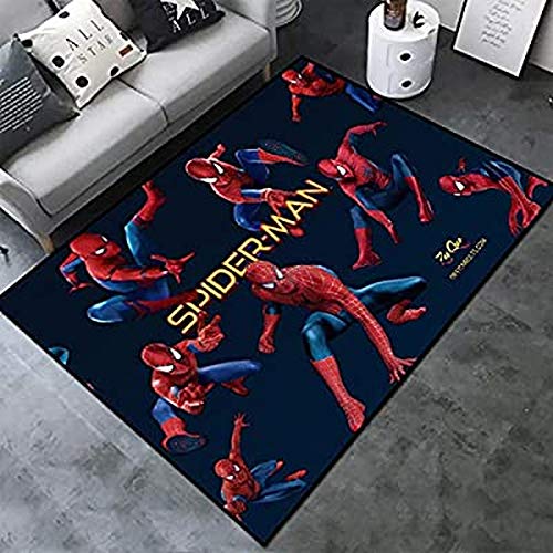 BILIVAN Teppich Spiderman Baby Krabbelteppich Mode leicht zu reinigen Wohnzimmer Schlafzimmer Kinder Matte Spielteppich Cartoon (100 x 200 cm) von BILIVAN