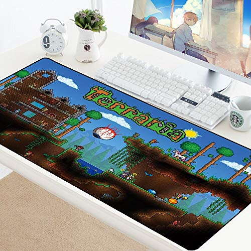 BILIVAN Terraria Mauspad, Padmaus, Gaming-Mauspad, großes XL-Mauspad, Speed-Gamer, Computer-Schreibtisch-Pad, Notizbuch, Mauspad, PC-Gummimatte (700 x 300 x 3 mm, 1) von BILIVAN