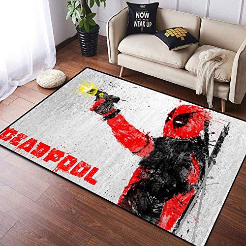 BILIVAN The Avengers Deadpool Teppich für Kinder, Heimdekoration, groß (80 x 160 cm) von BILIVAN