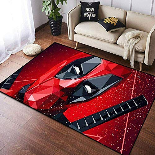 BILIVAN The Avengers Deadpool Teppich für Kinderzimmer, Spielzimmer, Schlafzimmer, 100 x 200 cm von BILIVAN