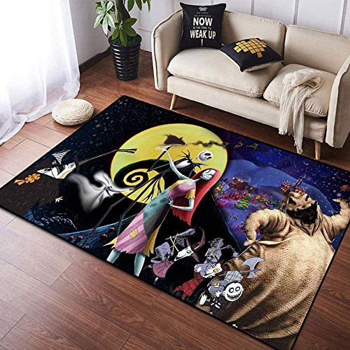 BILIVAN The Nightmare Before Christmas Teppich Yogamatte rutschfest für Kinder Spielzimmer Schlafzimmer (120 x 160 cm) von BILIVAN