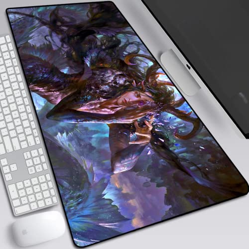 BILIVAN Twelve Constellations Mauspad Oversized Office Computer Keyboard Pad Cartoon Lock Edge Notebook Writing Desk Pad (900*400mm,7) von BILIVAN