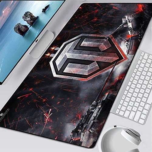 BILIVAN World of Tanks Gaming-Mauspad mit großem Verriegelungsrand, XXL-Spiel, DIY-Mauspad, Schreibtisch für Maus, PC, Tastatur, Padmaus (900 x 400 x 3 mm, 2) von BILIVAN