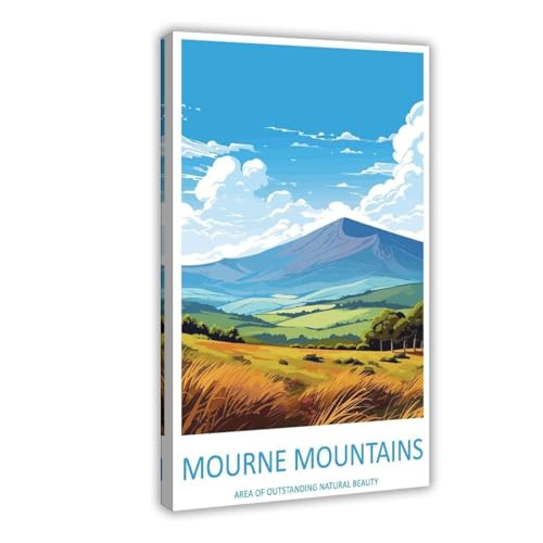 BILQAHT Leinwand-Poster, Motiv: Trauergebirge, Reisekunst, Schlafzimmer, Dekoration, Landschaft, Büro, Raumdekoration, Geschenk, 60 x 90 cm BILQAHT Leinwand-Poster, Motiv: Trauergebirge, Reisekunst, Schlafzimmer, Dekoration, Landschaft, Büro, Raumdekoration, Geschenk, 60 x 90 cm von BILQAHT