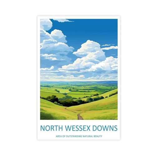 BILQAHT North Devon Reisekunst, Motiv: North Devon, Geschenk auf Leinwand, Schlafzimmer, Dekoration, Landschaft, Büro, Raumdekoration, Geschenk, 50 x 75 cm, 6 Stück BILQAHT North Devon Reisekunst, Motiv: North Devon, Geschenk auf Leinwand, Schlafzimmer, Dekoration, Landschaft, Büro, Raumdekoration, Geschenk, 50 x 75 cm, 6 Stück von BILQAHT