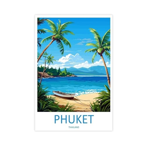 BILQAHT Phuket Reisekunst, Reisekunst, Leinwandposter, Schlafzimmer, Dekoration, Landschaft, Büro, Raumdekoration, Geschenk, 60 x 90 cm, 2 Stück BILQAHT Phuket Reisekunst, Reisekunst, Leinwandposter, Schlafzimmer, Dekoration, Landschaft, Büro, Raumdekoration, Geschenk, 60 x 90 cm, 2 Stück von BILQAHT