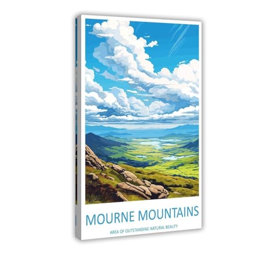 Leinwand-Poster, Wandkunst, Motiv: Trauergebirge, Wandkunst, Dekordruck, Gemälde für Wohnzimmer, Schlafzimmer, Dekoration, 50 x 75 cm Leinwand-Poster, Wandkunst, Motiv: Trauergebirge, Wandkunst, Dekordruck, Gemälde für Wohnzimmer, Schlafzimmer, Dekoration, 50 x 75 cm von BILQAHT