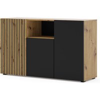 Kommode auris 3D 135 cm artisan eiche / schwarz matt von BIM FURNITURE