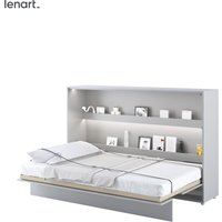 Lenart Schrankbett Wandbett bed concept 05 120x200 horizontal mattes grau von BIM FURNITURE