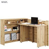 Bim Furniture - Lenart Work Concept CW-01P ausziehbarer schreibtisch mit regalen - rechts - 100 cm tischplatte in handwerks-eiche von BIM FURNITURE