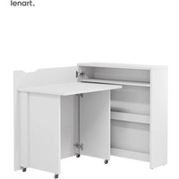 Bim Furniture - Lenart Work Concept Slim CW-02L ausziehbarer schreibtisch mit regalen - links - 79 cm tischplatte in matt weiß von BIM FURNITURE