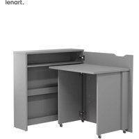 Lenart Work Concept Slim CW-02P ausziehbarer schreibtisch mit regalen - rechts - 79 cm tischplatte in matt grau von BIM FURNITURE