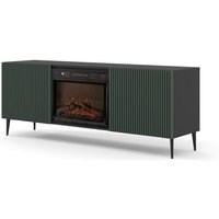 Bim Furniture - TV-Möbel ravenna 2D 170 cm Schrank mit Kamin in Schwarz/Grün Bim Furniture - TV-Möbel ravenna 2D 170 cm Schrank mit Kamin in Schwarz/Grün von BIM FURNITURE
