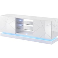 Bim Furniture - TV-Schrank qiu 160 cm hochglanz weiß + led von BIM FURNITURE