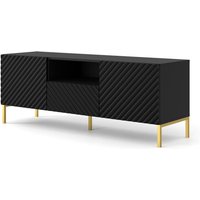 Bim Furniture - TV-Schrank surf 150 cm 2D1S schwarz matt gefräst Bim Furniture - TV-Schrank surf 150 cm 2D1S schwarz matt gefräst von BIM FURNITURE
