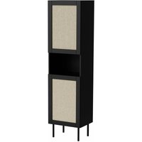 Vitrine yucca 50 cm 2D schwarz matt/ calabria-rattan von BIM FURNITURE