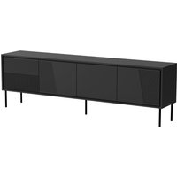 Bim Furniture - tv Schrank abudabi 200 cm 4D vier türen MDF-platte matte schwarze front von BIM FURNITURE