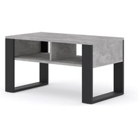 Bim Furniture - Couchtisch luca 90x48 cm mit regal beton von BIM FURNITURE