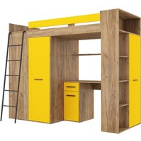 Bim Furniture - Etagenbett verana links handwerk gold / gelb von BIM FURNITURE