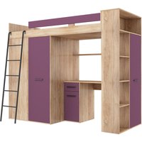 Bim Furniture - Etagenbett verana links sonoma eiche / violett von BIM FURNITURE