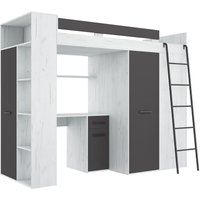 Bim Furniture - Etagenbett verana rechts handwerk weiß / graphit von BIM FURNITURE