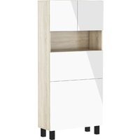 Bim Furniture - homi ausziehbarer schreibtisch sonoma eiche / weiß glänzend von BIM FURNITURE