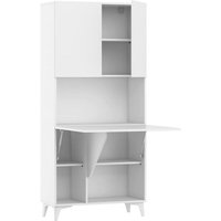 Mobile schreibtisch computer bücherregal megan H175x80x36cm weiss hochglanz Mobile schreibtisch computer bücherregal megan H175x80x36cm weiss hochglanz von BIM FURNITURE