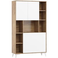 Klappbare megan 2 Schreibtisch Haushaltsbüro Computertisch craft golden / weiß glänzend von BIM FURNITURE