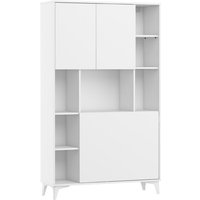 Bim Furniture - Klappbare megan 2 Schreibtisch Haushaltsbüro Computertisch weiße glänzend von BIM FURNITURE