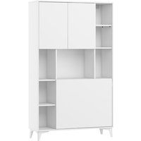 Bim Furniture - Klappbare megan 2 Schreibtisch Haushaltsbüro Computertisch weiße matte von BIM FURNITURE