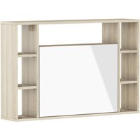 Bim Furniture - Klappbares Schreibtisch-Hängeregal muse sonoma eiche / weiß glänzend von BIM FURNITURE