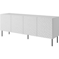 Kommode HOLE 190 cm gefräste front MDF-platte 4D weiß matt von BIM FURNITURE