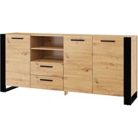 Bim Furniture - Kommode nuka d 197,5 cm handwerks-eiche / schwarz matt von BIM FURNITURE