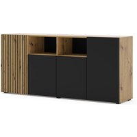 Kommode auris 4D 180 cm artisan eiche / schwarz matt von BIM FURNITURE