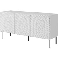 Kommode hole 152 cm gefräste front MDF-platte 3D weiß matt von BIM FURNITURE