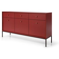 Kommode mono MKSZ154 Buffet mit 3 schubladen 154 cm bordeaux von BIM FURNITURE