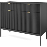 Kommode nova sands KSZ104 Sideboard mit 2 schubladen schwarz matt von BIM FURNITURE