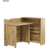 Lenart Work Concept Slim CW-02L ausziehbarer schreibtisch mit regalen - links - 79 cm tischplatte in handwerks-eiche von BIM FURNITURE